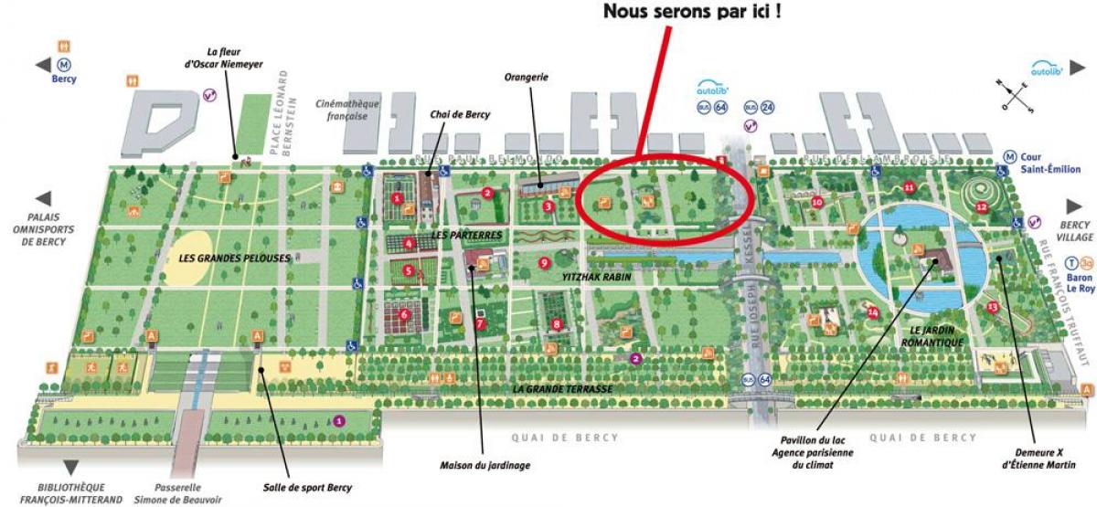 نقشه از Parc de Bercy
