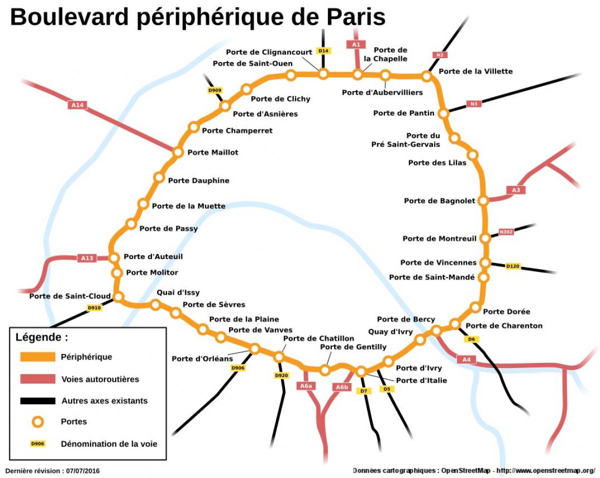 نقشه بلوار Périphérique