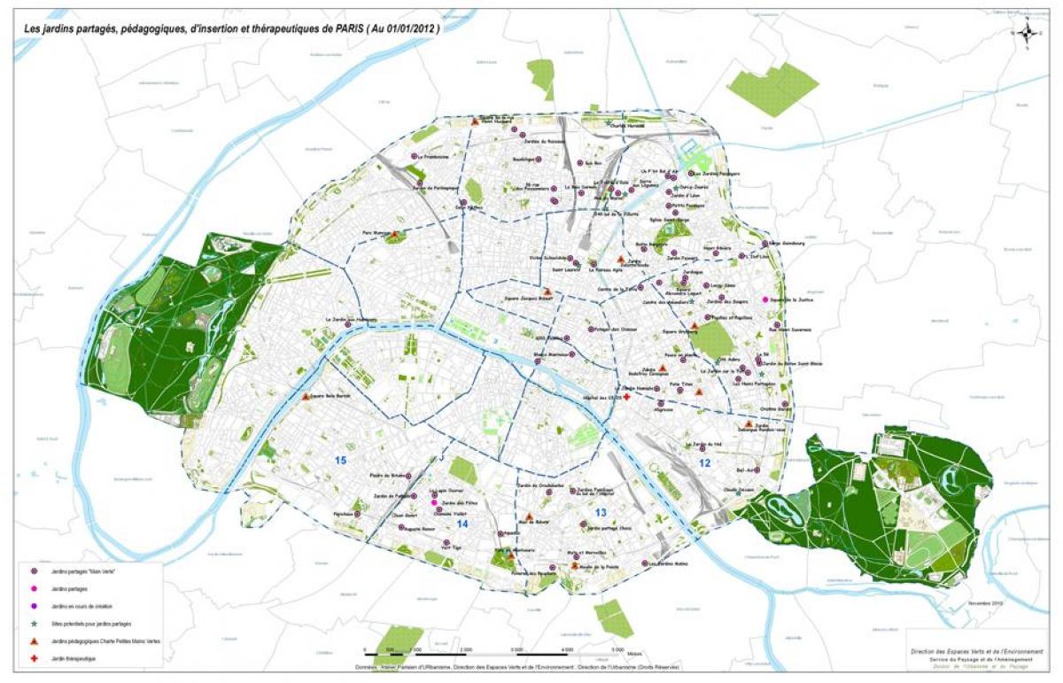 نقشه از پاریس باغ
