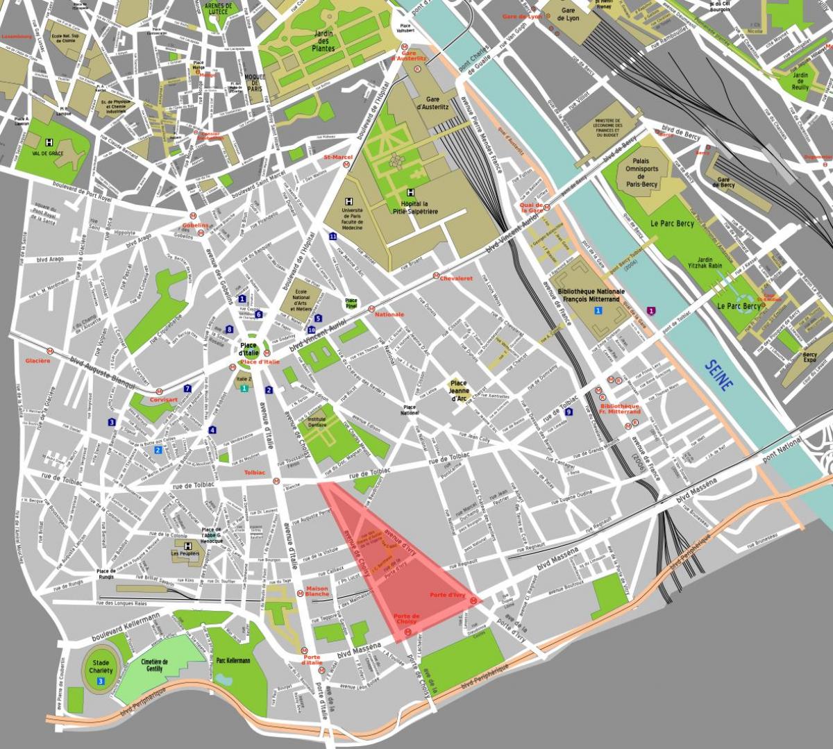نقشه از منطقه پاریس