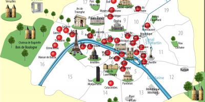 نقشه بناهای تاریخی پاریس