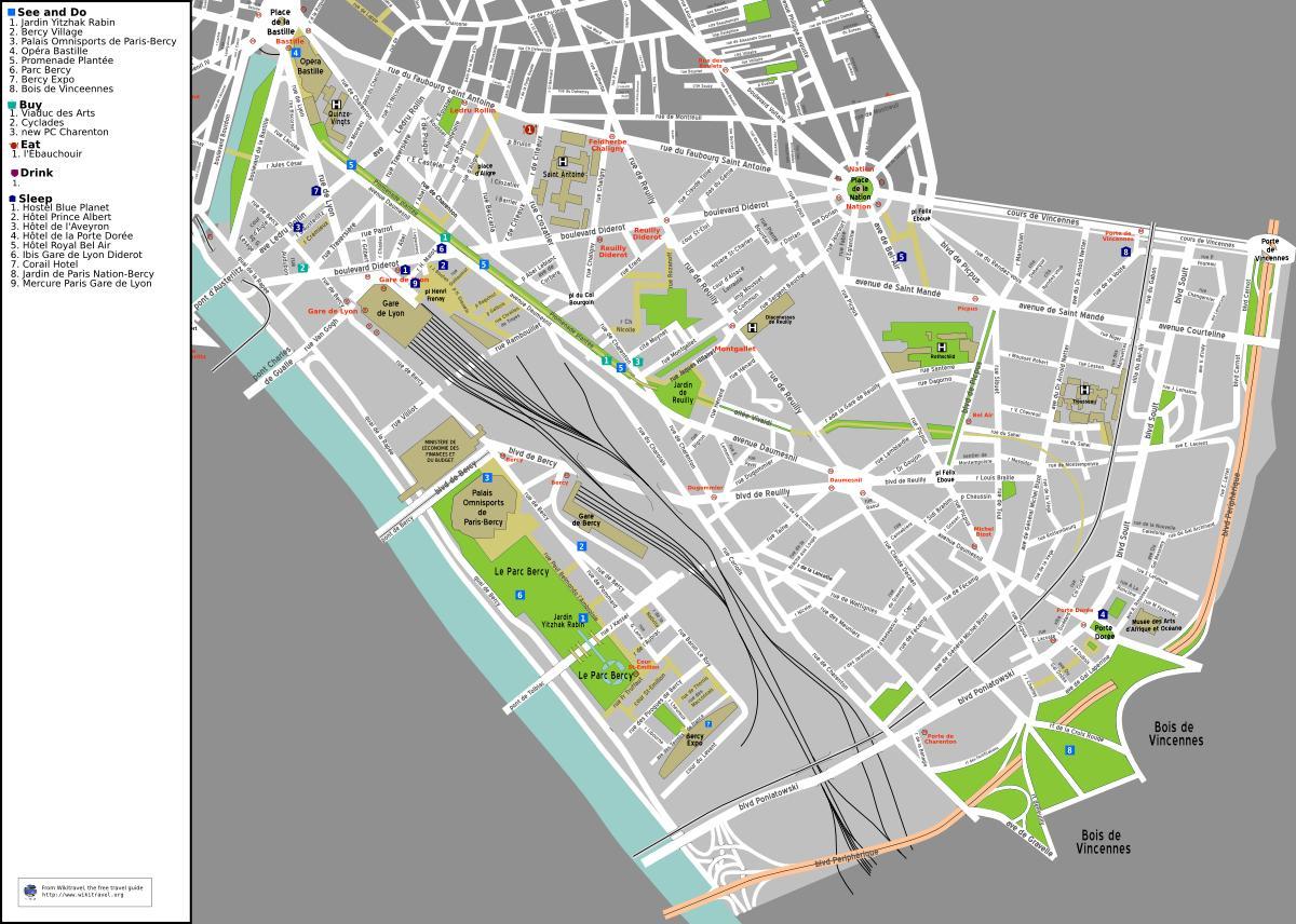 نقشه 12th, arrondissement پاریس