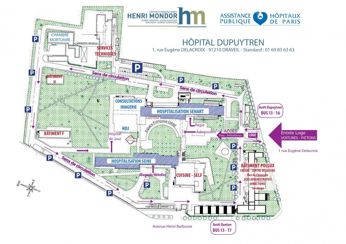 نقشه Jenner-Dupuytren بیمارستان