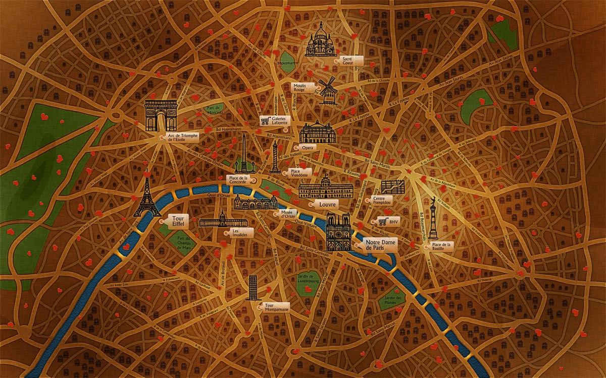 نقشه از پاریس wallpaper