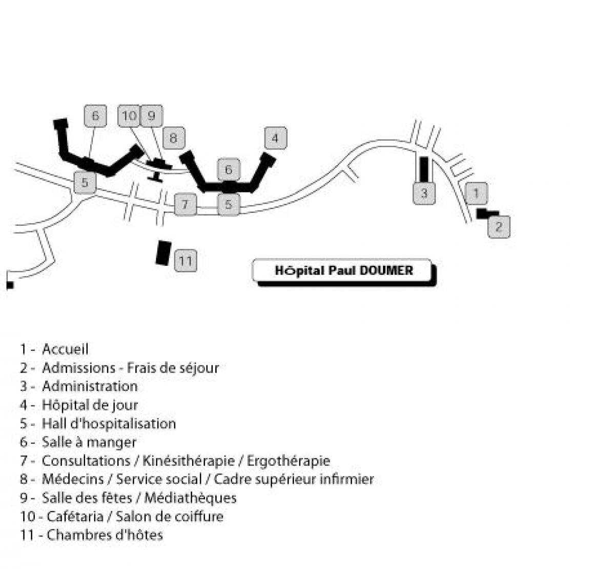 نقشه Paul Doumer بیمارستان