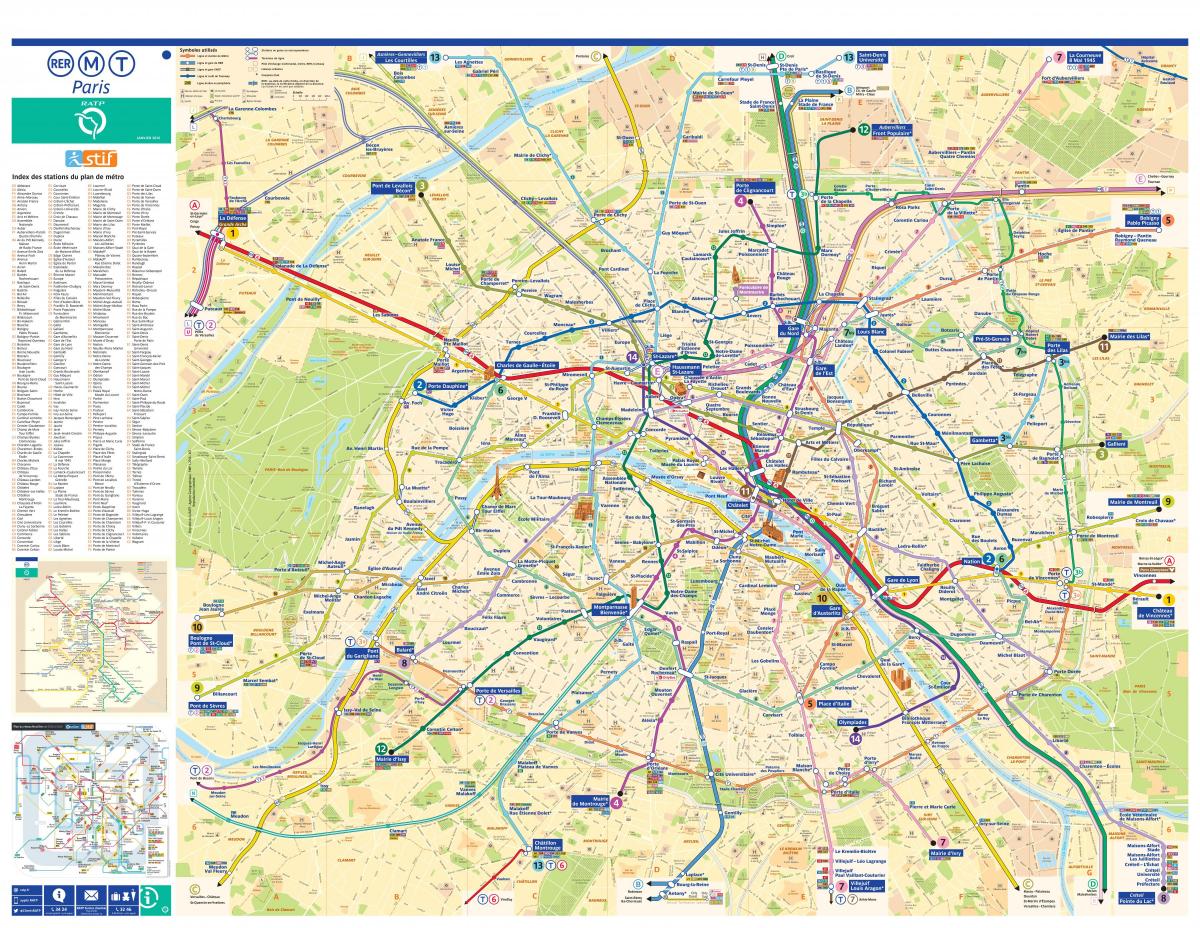 نقشه مترو RATP