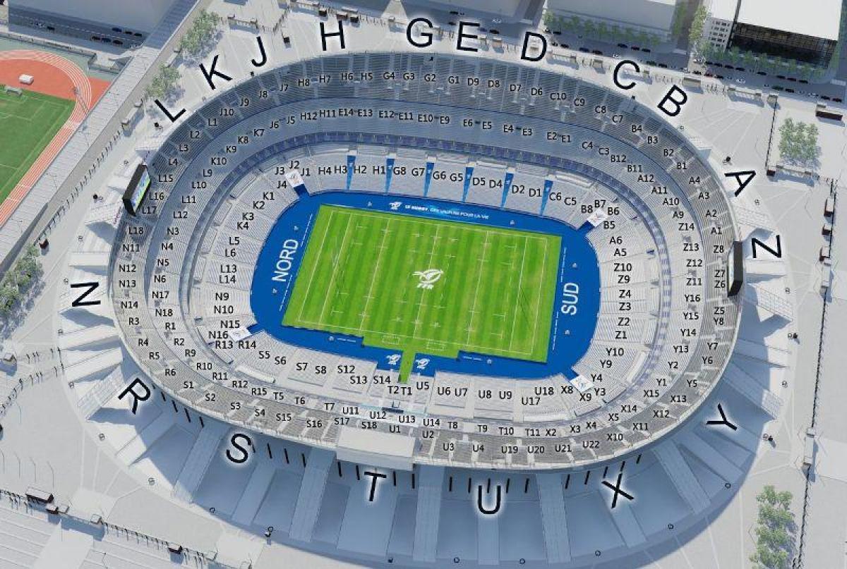 نقشه Stade de France راگبی
