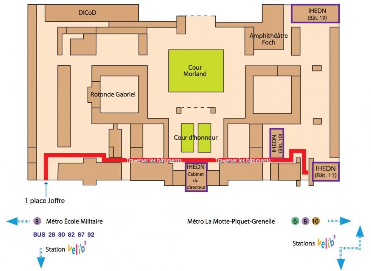 نقشه از École نظامی