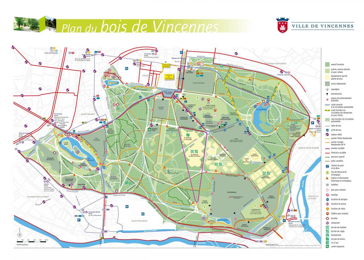 نقشه از Bois de Vincennes