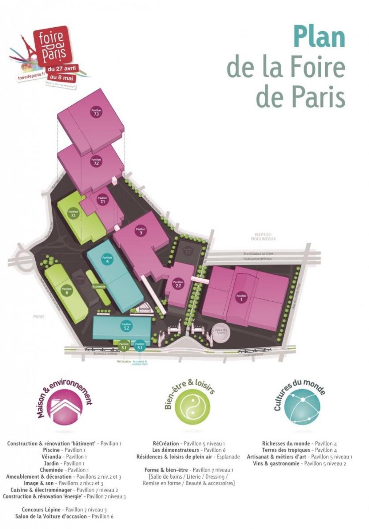 نقشه از Foire de Paris