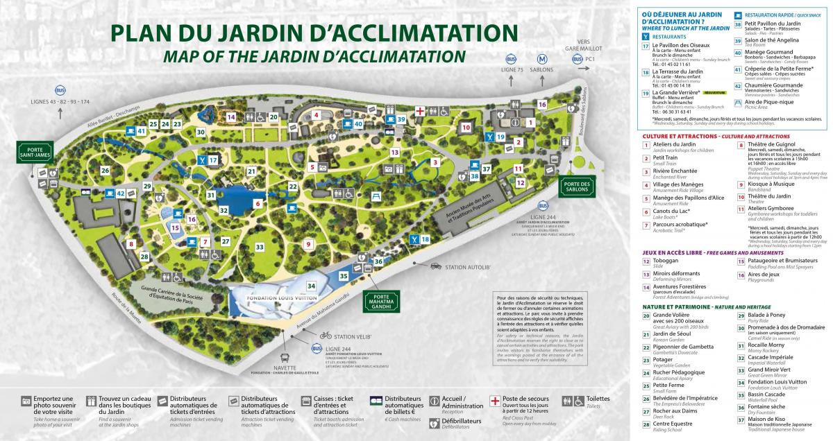 نقشه از Jardin d'Acclimatation