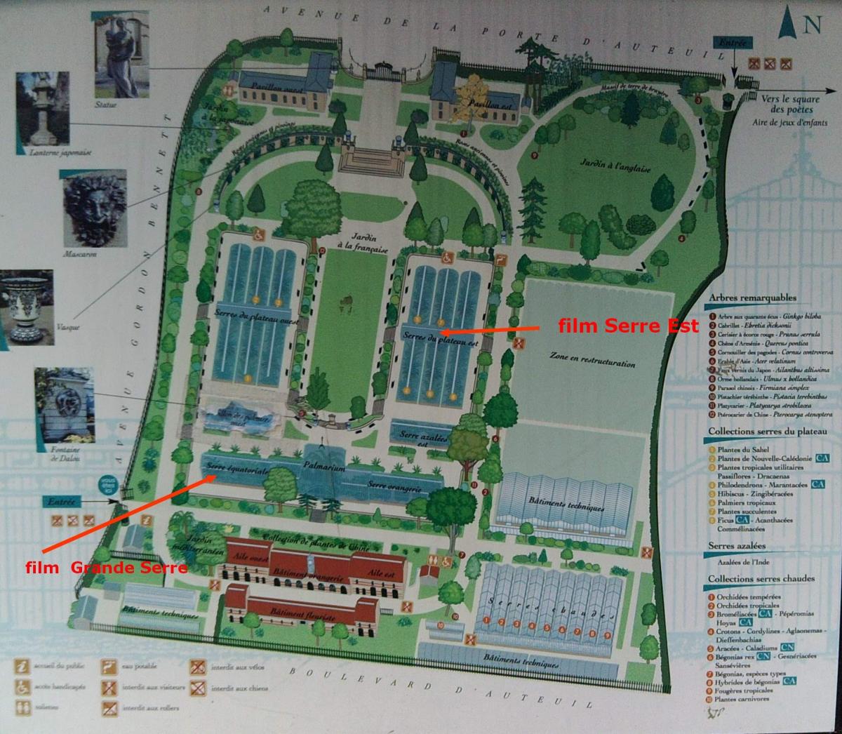 نقشه از Jardin des Serres d'Auteuil