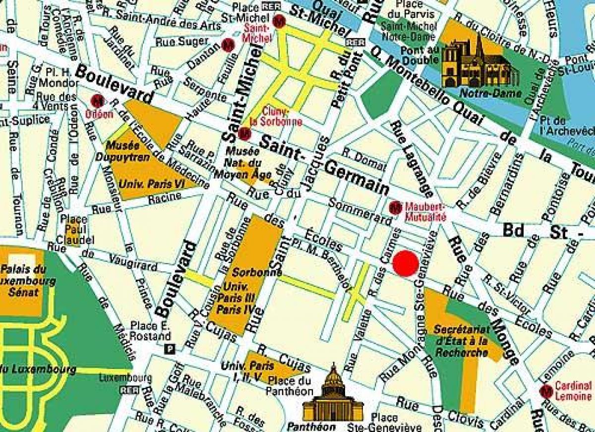 نقشه از منطقه سنت میشل