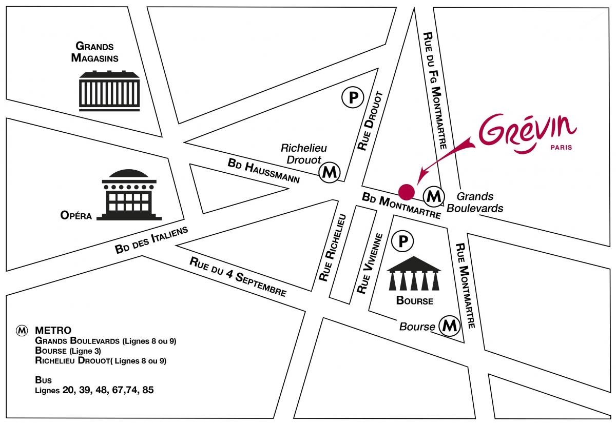 نقشه موزه Grévin