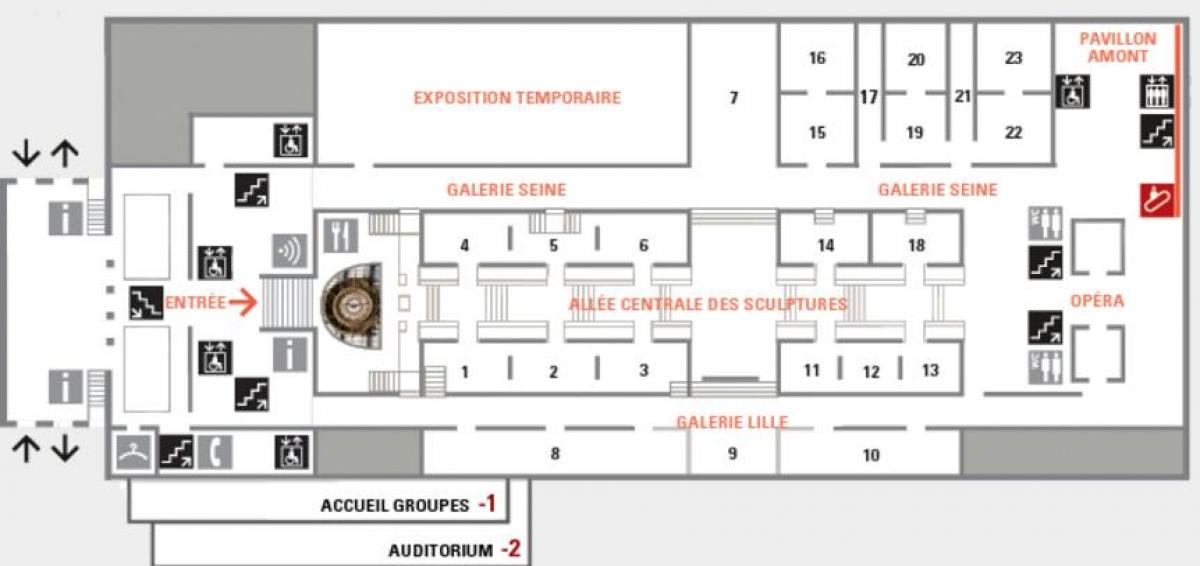نقشه موزه Musée d'orsay