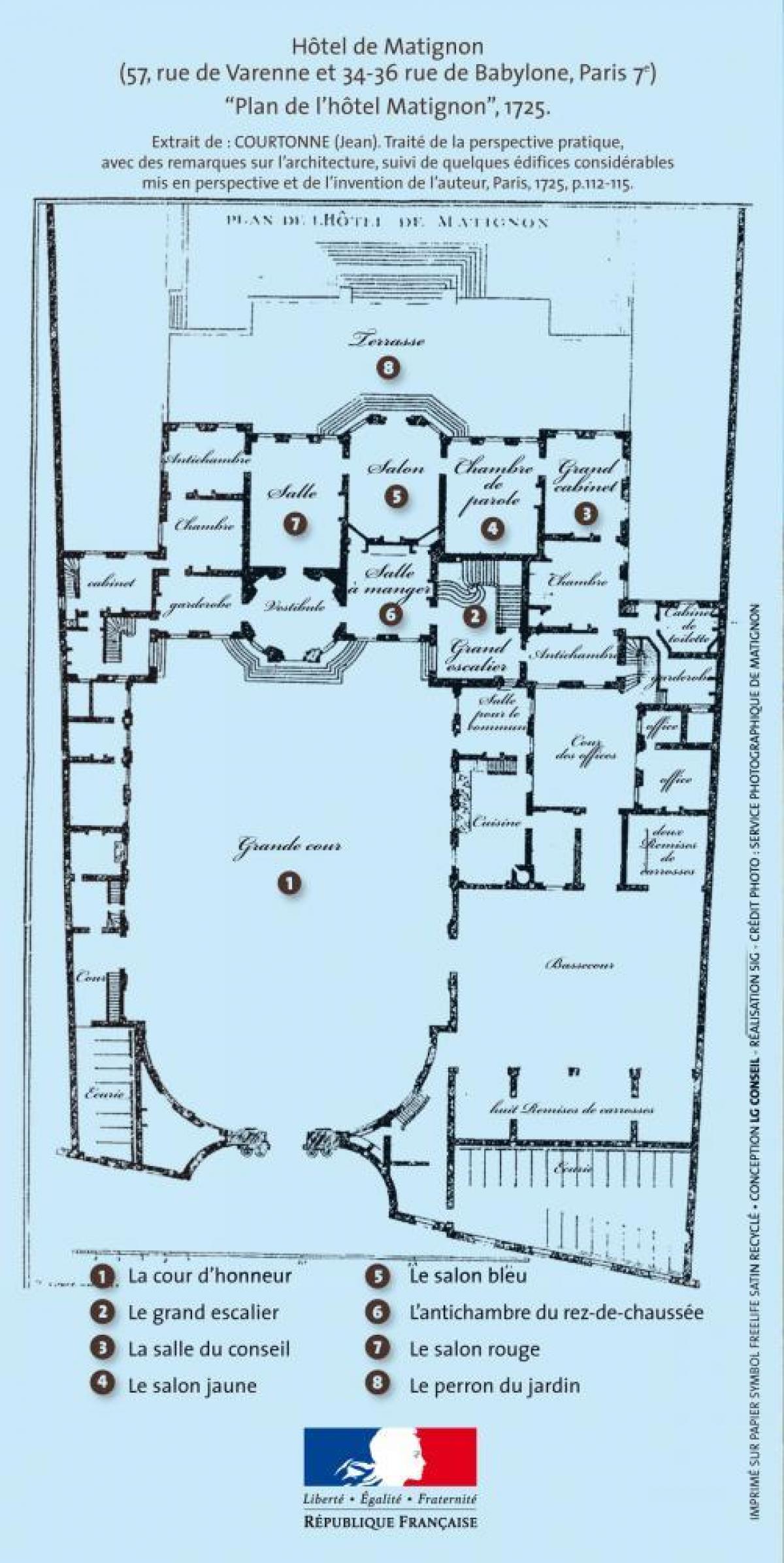 نقشه هتل Matignon