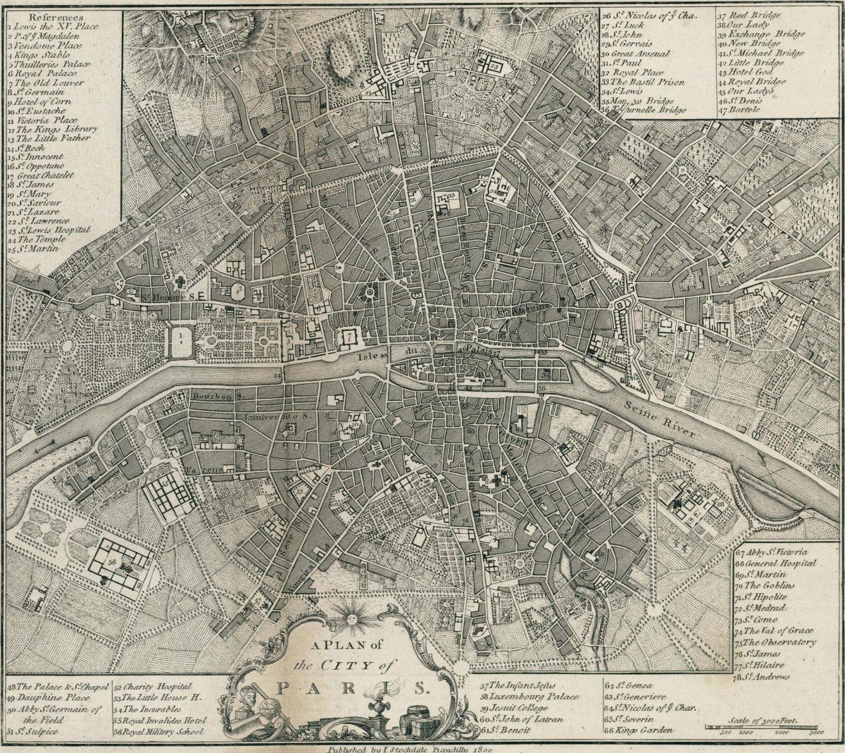 نقشه از پاریس 1800
