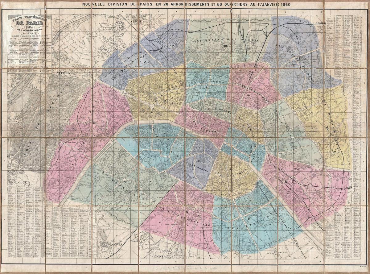 نقشه از پاریس 1860