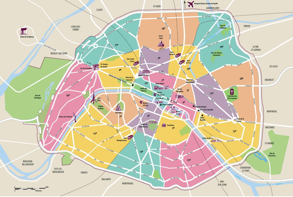 نقشه از پاریس intramural