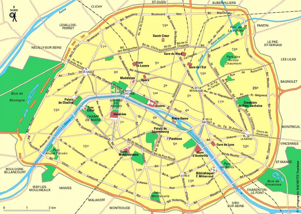 نقشه از ایستگاه های پاریس