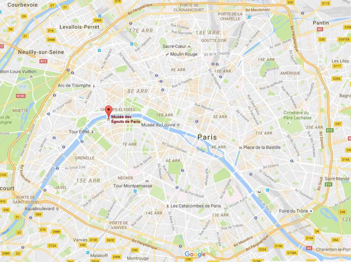 نقشه از پاریس فاضلاب