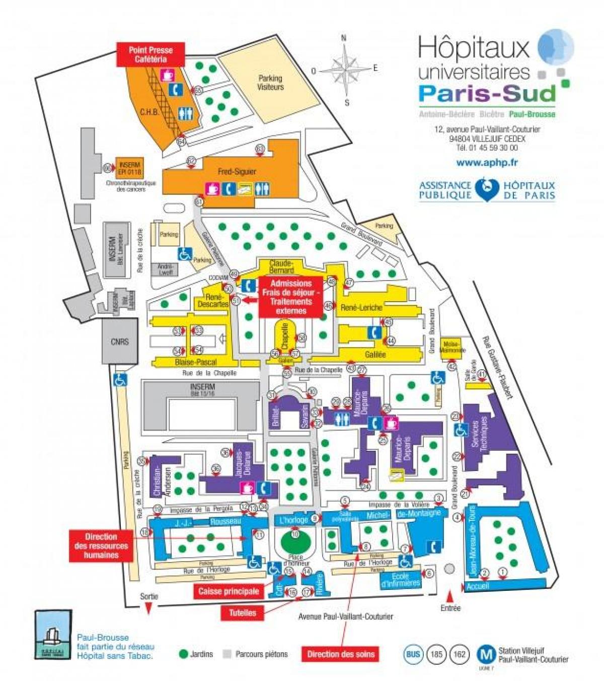 نقشه از پل-Brousse بیمارستان