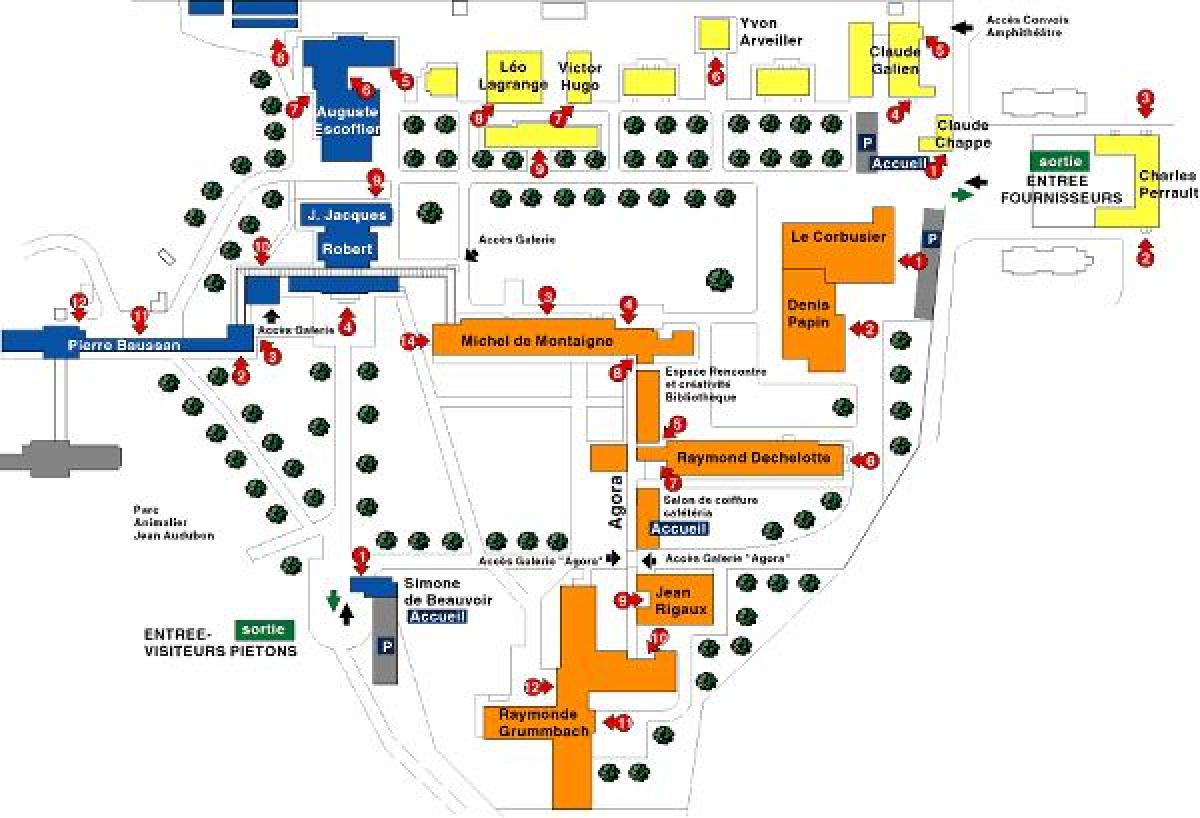 نقشه از ژرژ-Clemenceau بیمارستان
