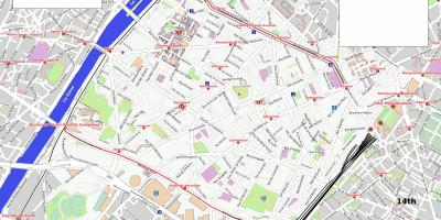 نقشه 15th, arrondissement پاریس