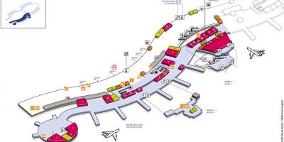 نقشه از CDG ترمینال فرودگاه 2A