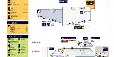 نقشه Gare Montparnasse سالن 3