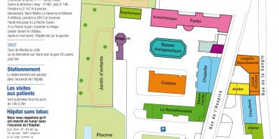 نقشه از La Roche-Guyon بیمارستان