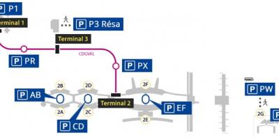 نقشه پارکینگ فرودگاه Roissy