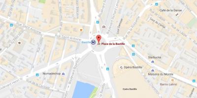 نقشه از Place de la Bastille)