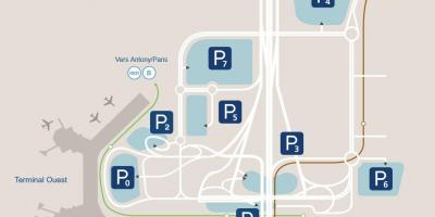 نقشه پارکینگ فرودگاه اورلی
