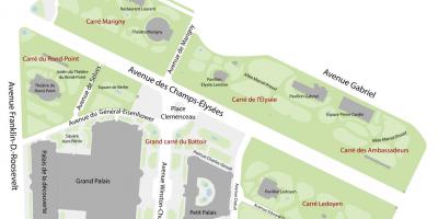 نقشه از Jardin des شانزه لیزه