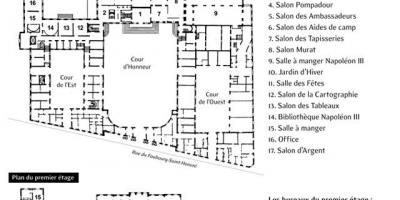 نقشه از Élysée کاخ
