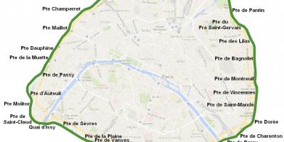 نقشه شهر دروازه های پاریس