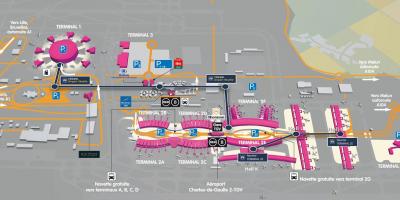 نقشه از فرودگاه Roissy