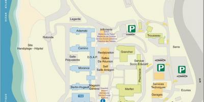 نقشه از مارین د Hendaye بیمارستان