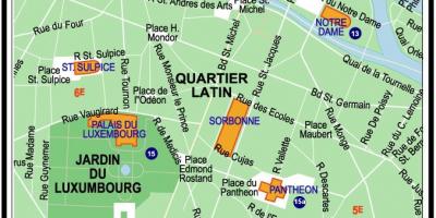 نقشه محله لاتین پاریس