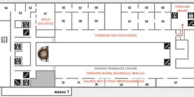 نقشه موزه Musée d'orsay سطح 2