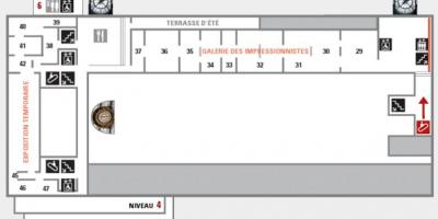 نقشه موزه Musée d'orsay سطح 5