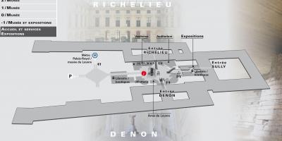 نقشه موزه لوور سطح -2