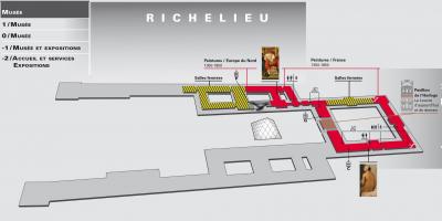 نقشه موزه لوور سطح 2