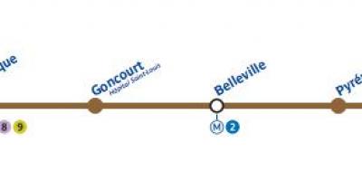 نقشه مترو پاریس خط 11