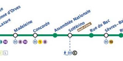 نقشه مترو پاریس خط 12