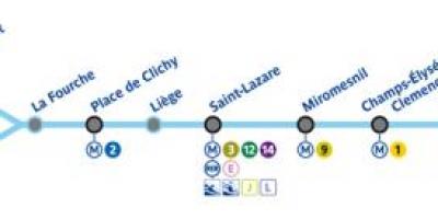 نقشه مترو پاریس خط 13